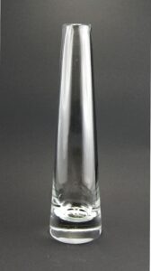 Szklany wazon stożek - bezbarwny - szkło ręcznie formowane