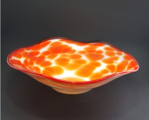 Patera szklana - ręcznie formowana (art glass platter) SP.66