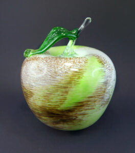 Szklane jabłko - szkło ręcznie formowane - ZIELONE