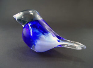 Szklana figurka / szklana ozdoba / ptaszek