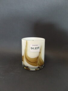 Szkło do świec - cylinder szklany biało brązowy