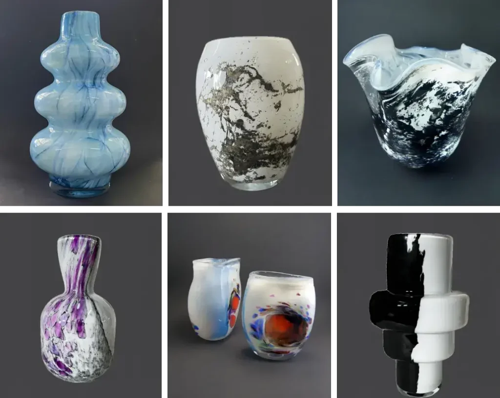 Wazony szklane 0 Huta szkła artystycznego Anwa Glass