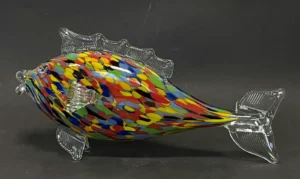 Szklana ryba - PRL - multikolor 669 (glass fish)