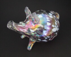 Szklana figurka /szklana ozdoba / świnka skarbonka PIG. Szklana figurka /szklana ozdoba / świnka skarbonka